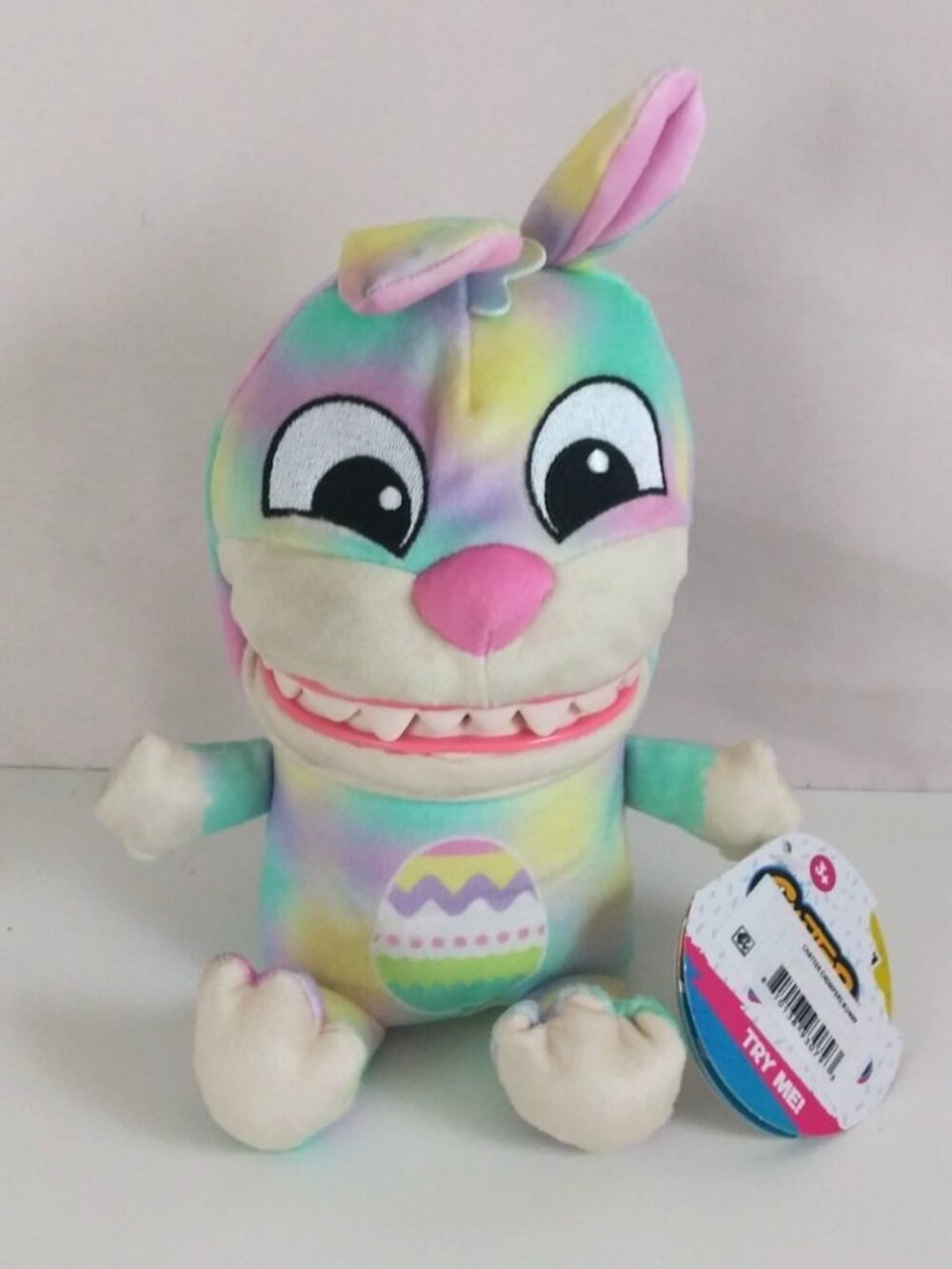 Chatter Chompers 6.5" Interactive Easter Rabbit Plush Toy w/ Funny Sound Effects